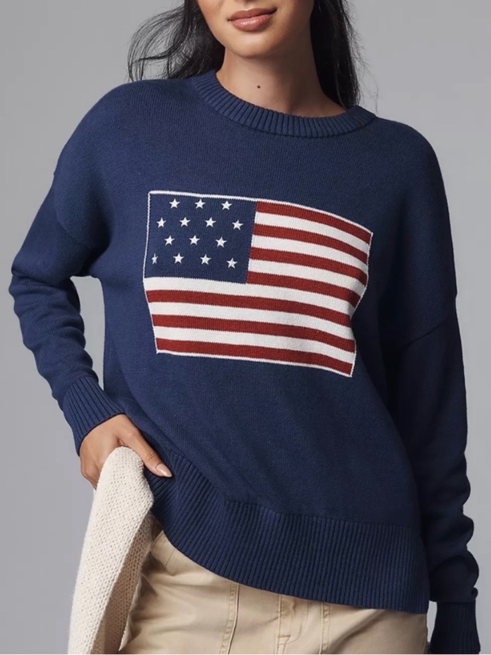 BEACH RIOT➕ANTHROPOLOGIE Callie Americana Sweater NWT - Picture 3 of 10